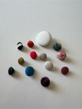 Luxury Designer Vintage Replacement Button Assortment Shank Fabric Multicolor